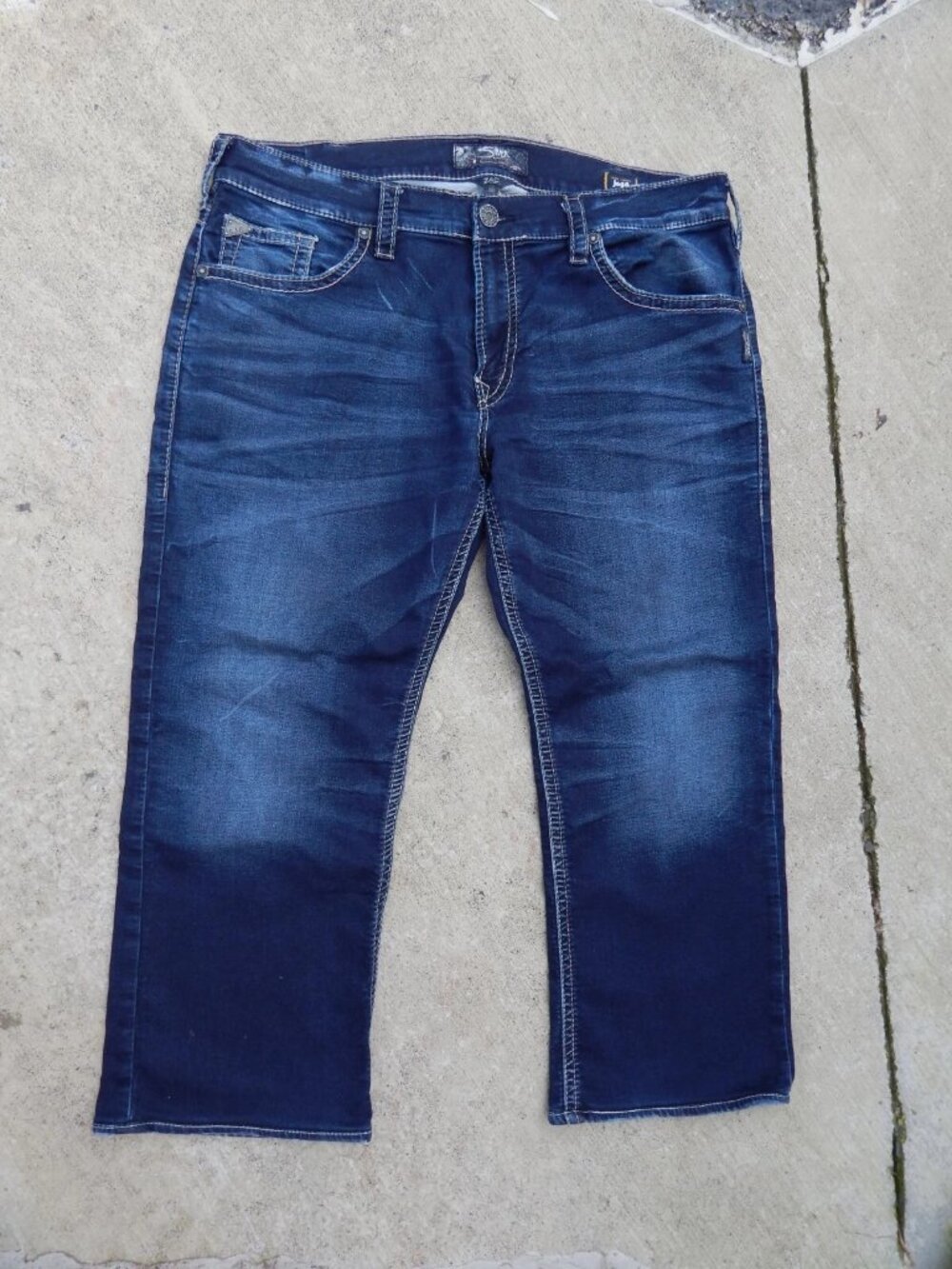 SILVER MENS ZAC JOGA Jeans Size 40/32 40X32 (28 " Inseam)